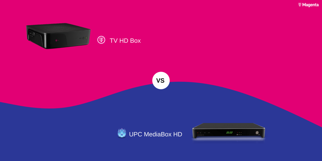 Vergleich der Boxen für das Fernsehen: Magenta Telekom TV HD Box vs. UPC MediaBox HD